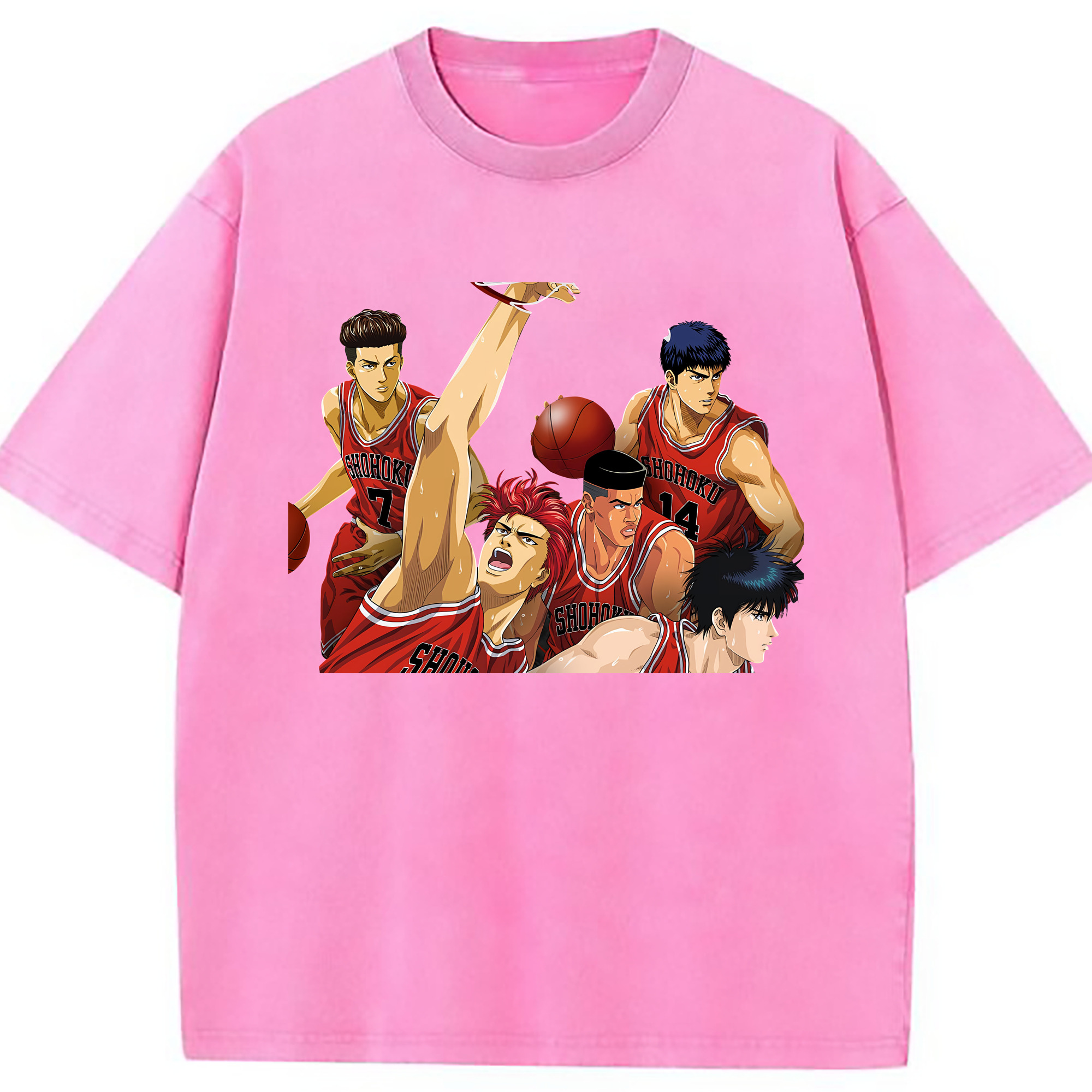 （画像用） SLAM DUNK／スラムダンク 綿100% ヴィンテージ風 半袖Tシャツ（フロントプリント）